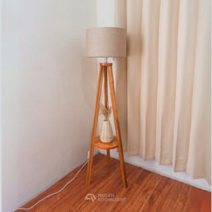 Standing Floor Lamp Kayu Jati Minimalis - NRL-SFL40